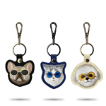جاسوئیچی NIMMY نیمی Glasses Cute Pets Embroidery Apple AirTag Case Holder Keychain Locator
