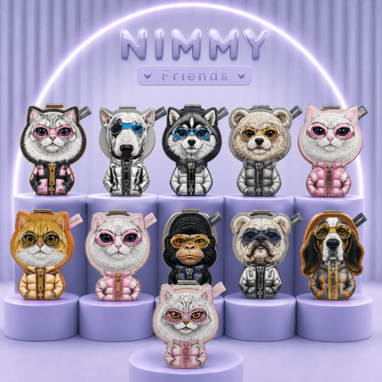 استند مگنتی NIMMY نیمی Cool Glasses 2.0 Cute Pets 3D Embroidery Magnetic Bracket Phone Holder