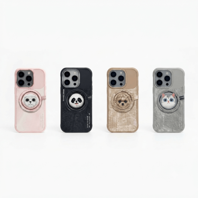 قاب و پاپ سوکت NIMMY نیمی New Big Eye Cute Pet Case With Magnetic Pop Socket