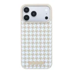 قاب KARL LAGERFELD کارل لاگرفلد Smooth PU Magsafe Houndstooth With Resin Logo Magsafe مگ سیف