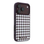 قاب KARL LAGERFELD کارل لاگرفلد Smooth PU Magsafe Houndstooth With Resin Logo Magsafe مگ سیف