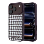قاب KARL LAGERFELD کارل لاگرفلد Smooth PU Magsafe Houndstooth With Resin Logo Magsafe مگ سیف