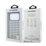 قاب KARL LAGERFELD کارل لاگرفلد Smooth PU Magsafe Houndstooth With Resin Logo Magsafe مگ سیف