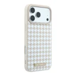 قاب KARL LAGERFELD کارل لاگرفلد Smooth PU Magsafe Houndstooth With Resin Logo Magsafe مگ سیف