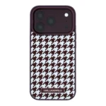 قاب KARL LAGERFELD کارل لاگرفلد Smooth PU Magsafe Houndstooth With Resin Logo Magsafe مگ سیف
