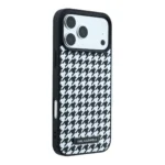 قاب KARL LAGERFELD کارل لاگرفلد Smooth PU Magsafe Houndstooth With Resin Logo Magsafe مگ سیف
