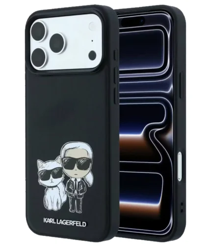 قاب KARL LAGERFELD کارل لاگرفلد Smooth MagSafe PU Karl & Choupette Bodies Sketch مگ سیف
