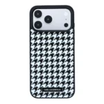 قاب KARL LAGERFELD کارل لاگرفلد Smooth PU Magsafe Houndstooth With Resin Logo Magsafe مگ سیف