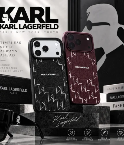 قاب KARL LAGERFELD کارل لاگرفلد Magsafe PU Hard Case With Kl Monogram Logo مگ سیف