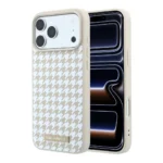 قاب KARL LAGERFELD کارل لاگرفلد Smooth PU Magsafe Houndstooth With Resin Logo Magsafe مگ سیف