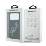 قاب KARL LAGERFELD کارل لاگرفلد Leather Big Signature Resin Logo
