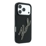 قاب KARL LAGERFELD کارل لاگرفلد Leather Big Signature Resin Logo