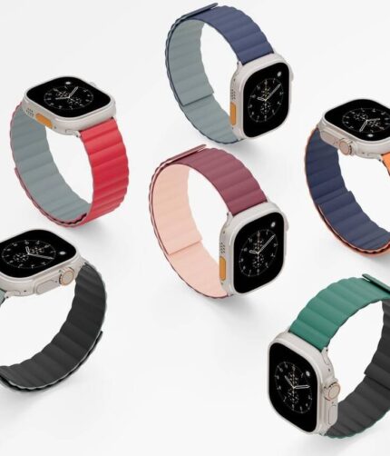بند اپل واچ LEVELO لِوِلوُ Cosmo Magnetic Silicone Watch Band
