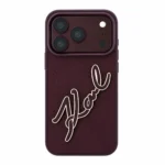 قاب KARL LAGERFELD کارل لاگرفلد Leather Big Signature Resin Logo