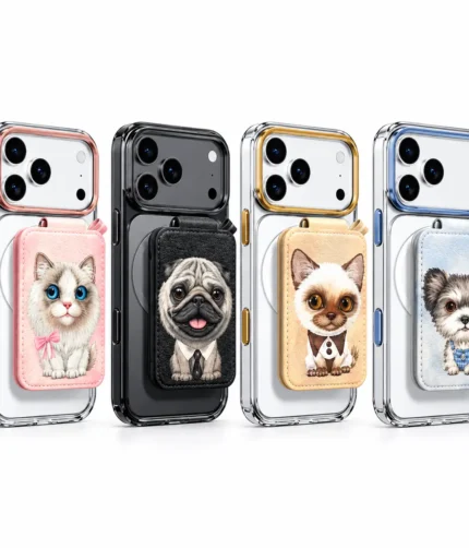 قاب NIMMY نیمی شفاف و استند مگنتی Big Eye Cute Pets Series Magnetic Crystal Clear
