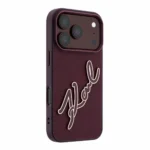 قاب KARL LAGERFELD کارل لاگرفلد Leather Big Signature Resin Logo