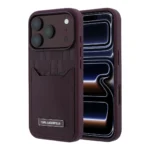 قاب KARL LAGERFELD کارل لاگرفلد PU Grained Case With Card Holder & Monogram Hot Stamped Pattern