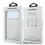 قاب KARL LAGERFELD کارل لاگرفلد Grained MagSafe with Elongated Logo