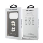 قاب KARL LAGERFELD کارل لاگرفلد Saffiano PU Hard With Karl & Choupette Heads Pins & Logo