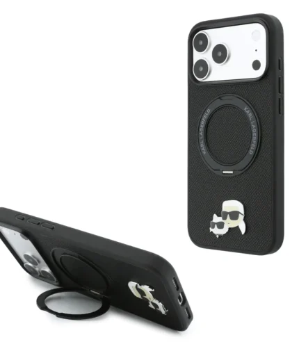قاب KARL LAGERFELD کارل لاگرفلد HC Magsafe PU Ring Stand 360 Heads Pin
