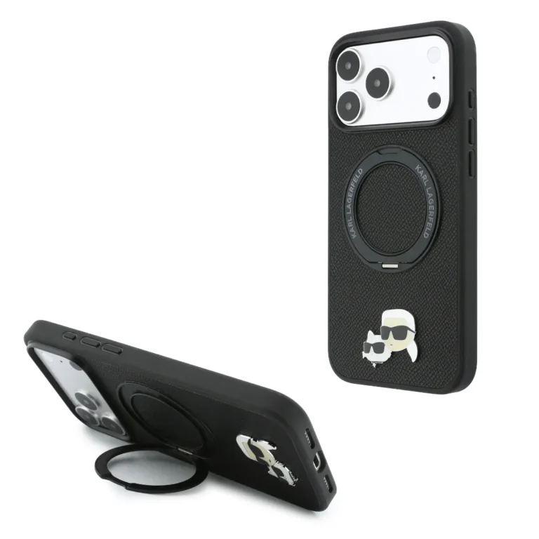 قاب KARL LAGERFELD کارل لاگرفلد HC Magsafe PU Ring Stand 360 Heads Pin