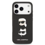 قاب KARL LAGERFELD کارل لاگرفلد Saffiano PU Hard With Karl & Choupette Heads Pins & Logo