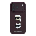 قاب KARL LAGERFELD کارل لاگرفلد Saffiano PU Hard With Karl & Choupette Heads Pins & Logo