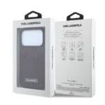 قاب KARL LAGERFELD کارل لاگرفلد PU Grained Case With Card Holder & Monogram Hot Stamped Pattern
