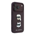 قاب KARL LAGERFELD کارل لاگرفلد Saffiano PU Hard With Karl & Choupette Heads Pins & Logo
