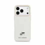 قاب KARL LAGERFELD کارل لاگرفلد Grained MagSafe with Karl & Choupette Heads
