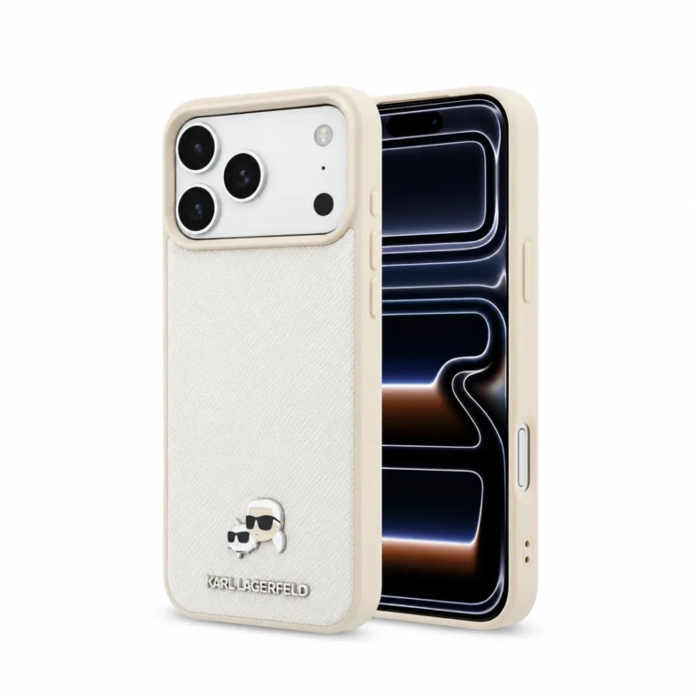قاب KARL LAGERFELD کارل لاگرفلد Grained MagSafe with Karl & Choupette Heads
