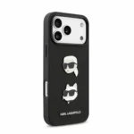قاب KARL LAGERFELD کارل لاگرفلد Saffiano PU Hard With Karl & Choupette Heads Pins & Logo