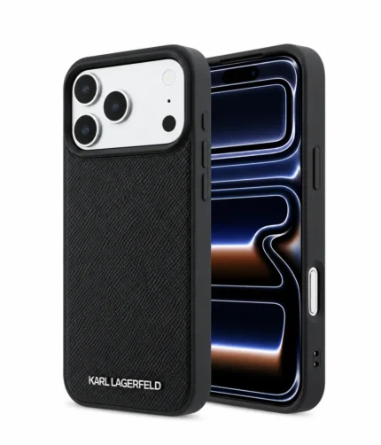 قاب KARL LAGERFELD کارل لاگرفلد Grained MagSafe with Elongated Logo